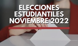 En la imagen hay una persona que están emitiendo su voto para hacer referencia a las elecciones estudiantiles 2022. 